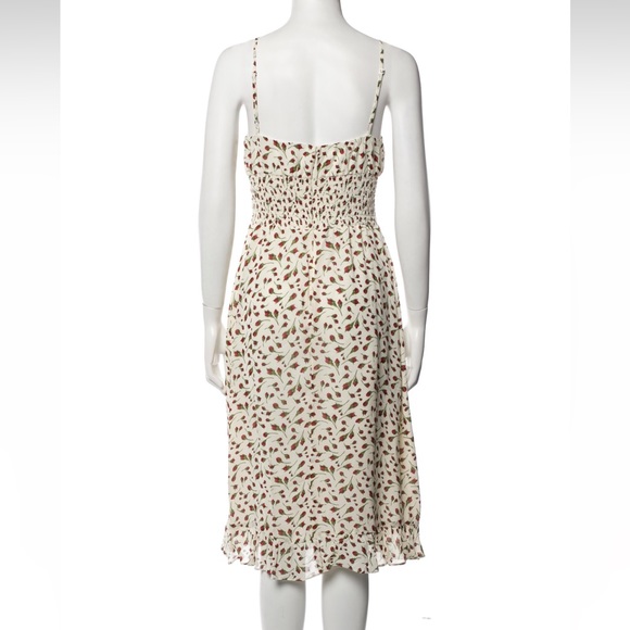 Reformation Genie Midi Dress Marion Rose Size 8 - Picture 13 of 15